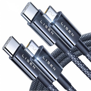 LISEN USB C to Micro USB Cable, 2-Pack 3.3FT Nylon Braided, Micro USB to USB C Cable, 3A Charging&480Mbps Data Transmission, for Type C Wall Chargers/PS4/Xbox One/Old Kindle/Android(Black)