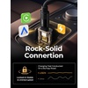 LISEN Coiled USB C to USB C Cable 2 Pack 60W Fast Charging Cord(Space Black)