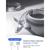LISEN MacBook Charger USB-C to Magnetic 3 Cable (6.6FT) for M4/M3/M2 MacBook Pro Air M5 Charger, 140W Magnetic Safe 3 Cable Computer Laptop Cord for Pro (16″/14″ 2026-2021) Air (15”/13” 2026-2022)(Grey)