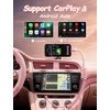 LISEN Coiled USB C Cable, 2 Pack for Android Auto & CarPlay Cable, Short USB A to USB C Cable Compatible with iPhone 17/16/15, Samsung Galaxy S25/S24/S23 A15/A14, Google Pixel 9/8, Green 4FT(Pink)