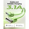 LISEN Coiled USB C Cable, 2 Pack for Android Auto & CarPlay Cable, Short USB A to USB C Cable Compatible with iPhone 17/16/15, Samsung Galaxy S25/S24/S23 A15/A14, Google Pixel 9/8, Green 4FT(Green)