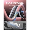 LISEN 10 FT USB C Cable Fast Charging, 240W 4 in 1 Charging Cable, Chubby Type C/A to C/Lightning Cable with Light for iPhone 16 15 14 Pro/MacBook/iPad/Samsung/Switch, Multi Chargers for All Devices(Pink)