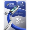LISEN 10 FT USB C Cable Fast Charging, 240W 4 in 1 Charging Cable, Chubby Type C/A to C/Lightning Cable with Light for iPhone 16 15 14 Pro/MacBook/iPad/Samsung/Switch, Multi Chargers for All Devices(Dark Blue)
