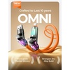LISEN 10 FT USB C Cable Fast Charging, 240W 4 in 1 Charging Cable, Chubby Type C/A to C/Lightning Cable with Light for iPhone 16 15 14 Pro/MacBook/iPad/Samsung/Switch, Multi Chargers for All Devices(Orange)