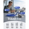 LISEN 10 FT USB C Cable Fast Charging, 240W 4 in 1 Charging Cable, Chubby Type C/A to C/Lightning Cable with Light for iPhone 16 15 14 Pro/MacBook/iPad/Samsung/Switch, Multi Chargers for All Devices(Dark Blue)