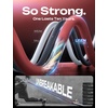 LISEN 10 FT USB C Cable Fast Charging, 240W 4 in 1 Charging Cable, Chubby Type C/A to C/Lightning Cable with Light for iPhone 16 15 14 Pro/MacBook/iPad/Samsung/Switch, Multi Chargers for All Devices(Red)