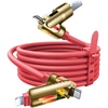 LISEN 10 FT USB C Cable Fast Charging, 240W 4 in 1 Charging Cable, Chubby Type C/A to C/Lightning Cable with Light for iPhone 16 15 14 Pro/MacBook/iPad/Samsung/Switch, Multi Chargers for All Devices(Red)