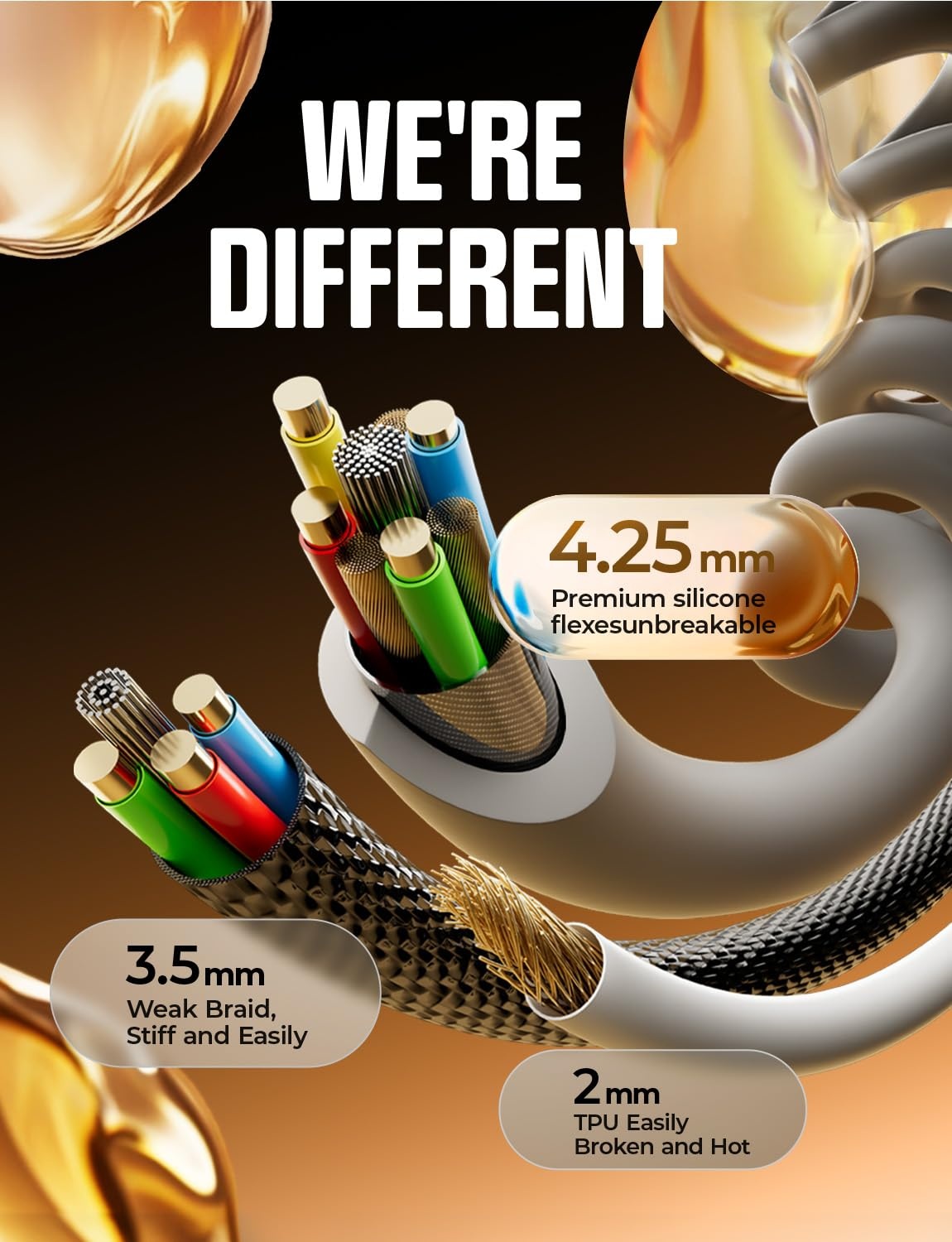 image:imageLISEN CarPlay Cable 2 Pack for iPhone 17 Air 16 15 Pro Max Car Charger Cord 31A 4FT Coiled USB C Cable Short USB A to USB C Cable Support Android Auto Compatible with Samsung Galaxy S25 S24 Grey