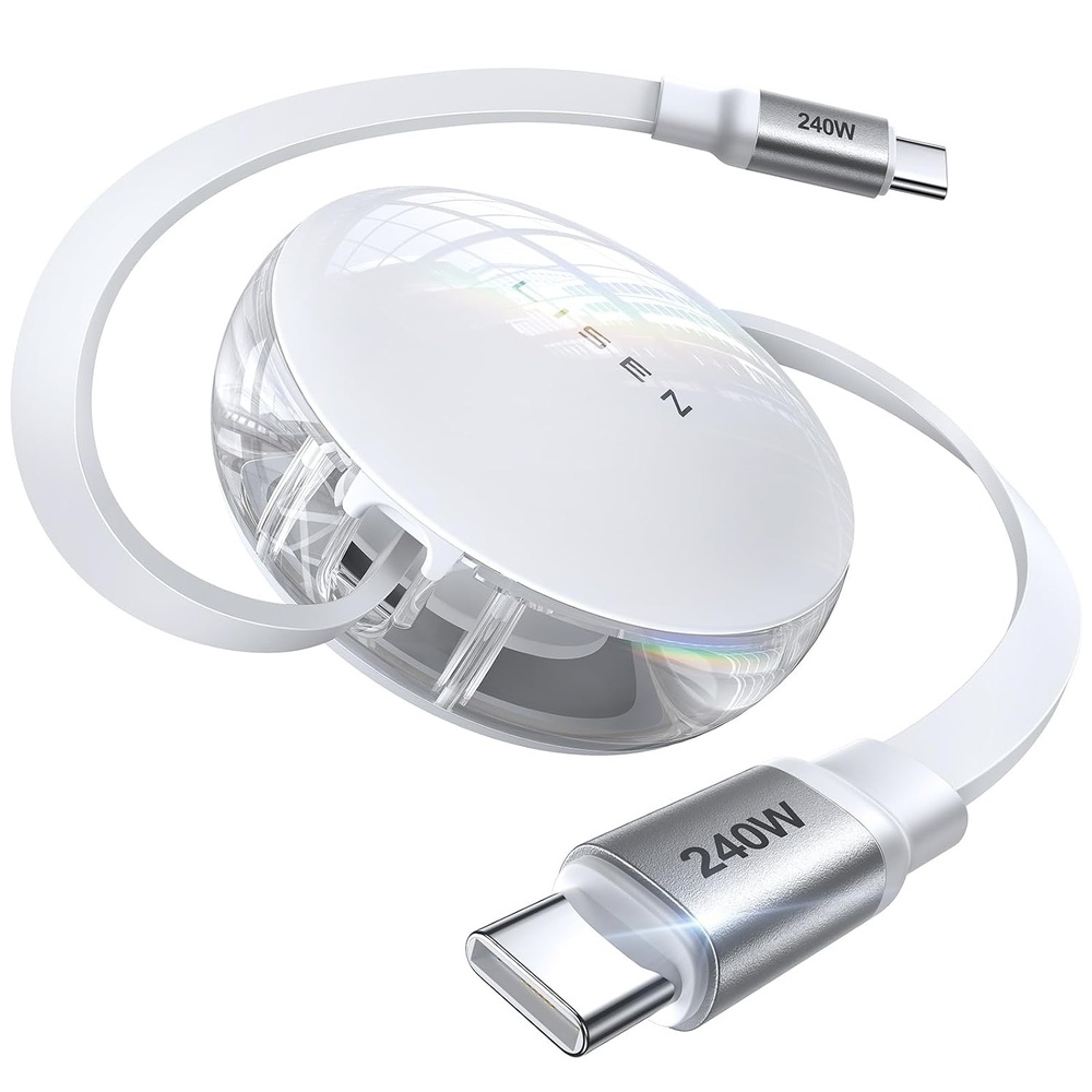 image:imageLISEN 240W Retractable USB C Cable USB C to C Retractable Car Charger Cable Phone Charger Cord Fast Charging for iPhone 17 16 15 Pro Max PlusiPadMacBookSamsung S24 Travel Essentials