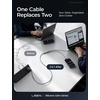 LISEN USB C Splitter 1 in 2 Out Charging Cable, 140W Dual USB C Cable(Gray)