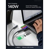 LISEN USB C Splitter 1 in 2 Out Charging Cable, 140W Dual USB C Cable(Gray)