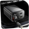 LISEN Retractable Car Charger, 84W Car Charger USB C Fast Charge, 4 in 1(Carbon Grey)