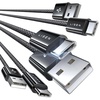 LISEN USB A to USB C Cable, 3-Pack [3.3+3.3+6.6FT] USBC to USB, 3.2A C Chargers Fast Charging for iPhone 16 Charger Cord, Samsung Note 20 10/S24 S23 S22/A20 A51, LG, Moto G7, Carplay