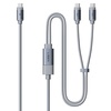 image:imageLISEN USB C Splitter 1 in 2 Out Charging Cable 140W Dual USB C CableGray