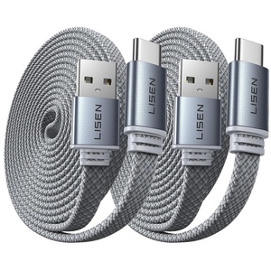 LISEN Ultra Flat Car Carplay Cable USB C for iPhone 17/17 Pro Charger Cord