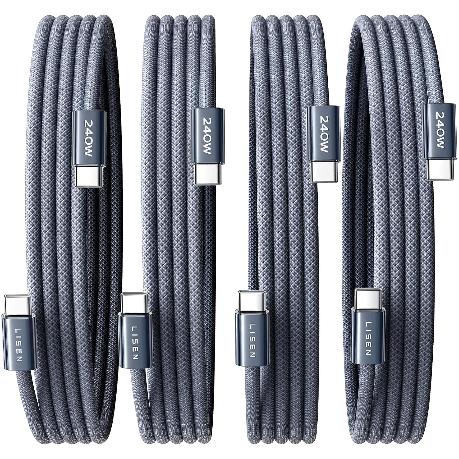 image:imageLISEN 240W Short USB C to USB C Cable 15FT1 5FTMidnight
