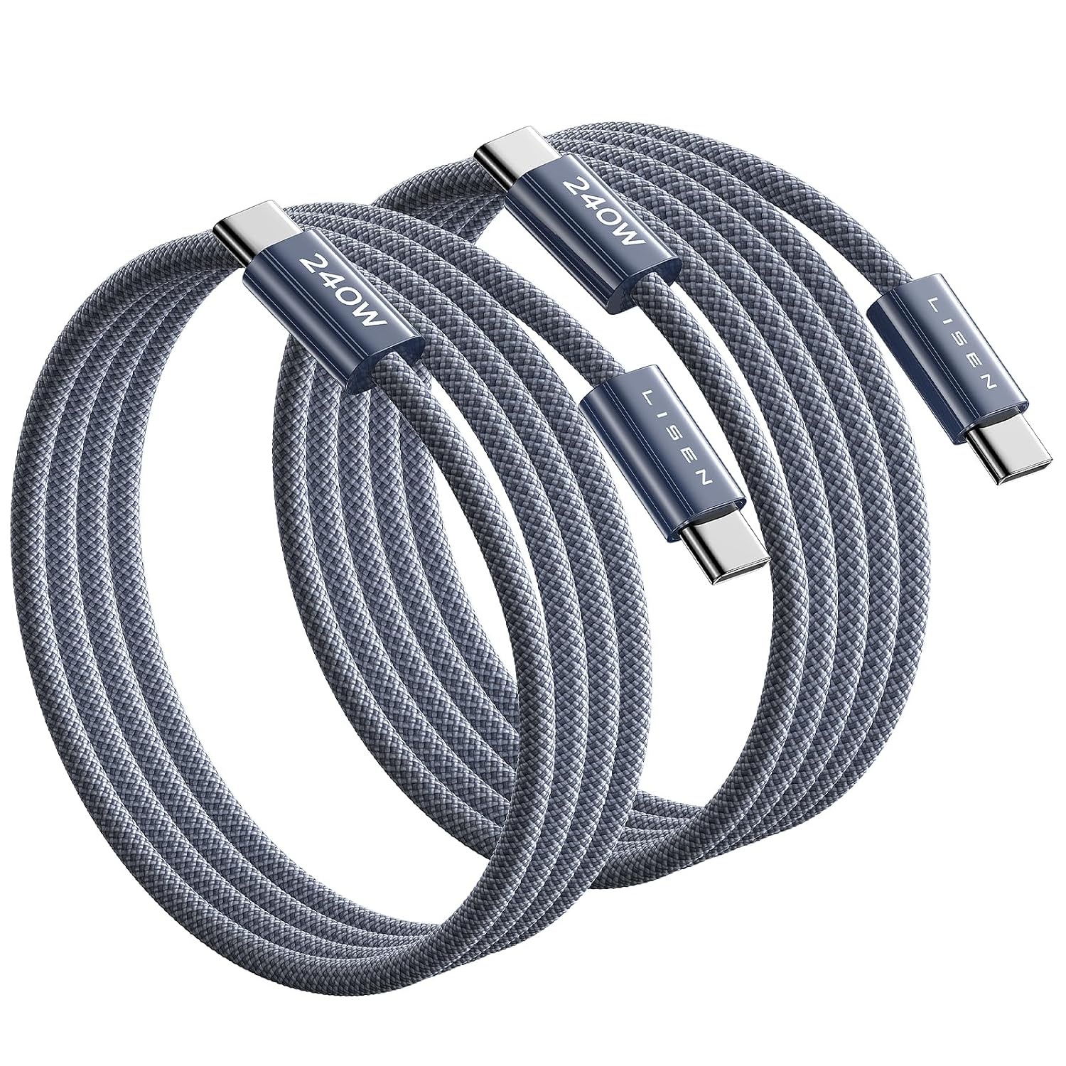 image:imageLISEN 240W Short USB C to USB C Cable 15FT1 5FTMidnight