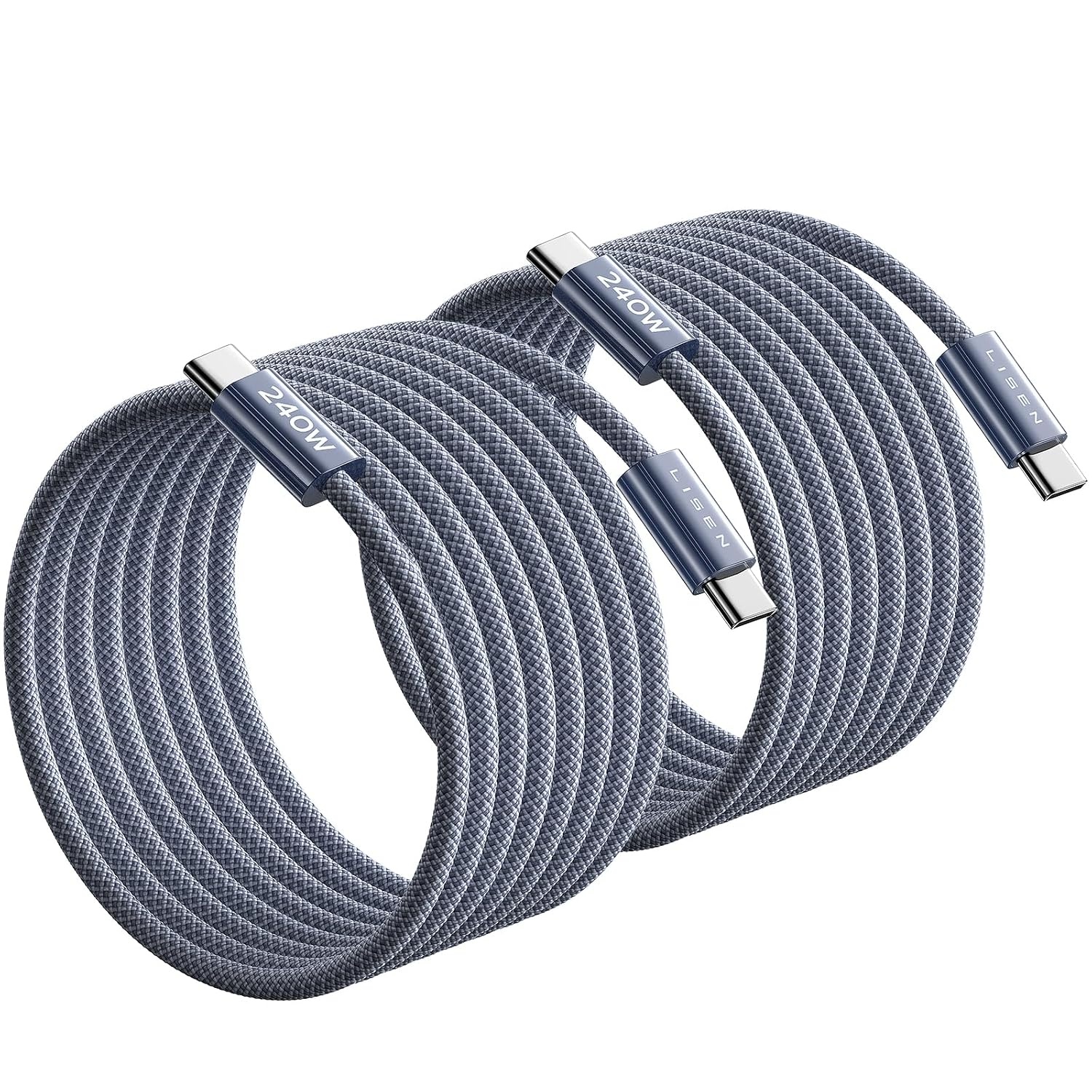 image:imageLISEN 240W Short USB C to USB C Cable 15FT1 5FTMidnight