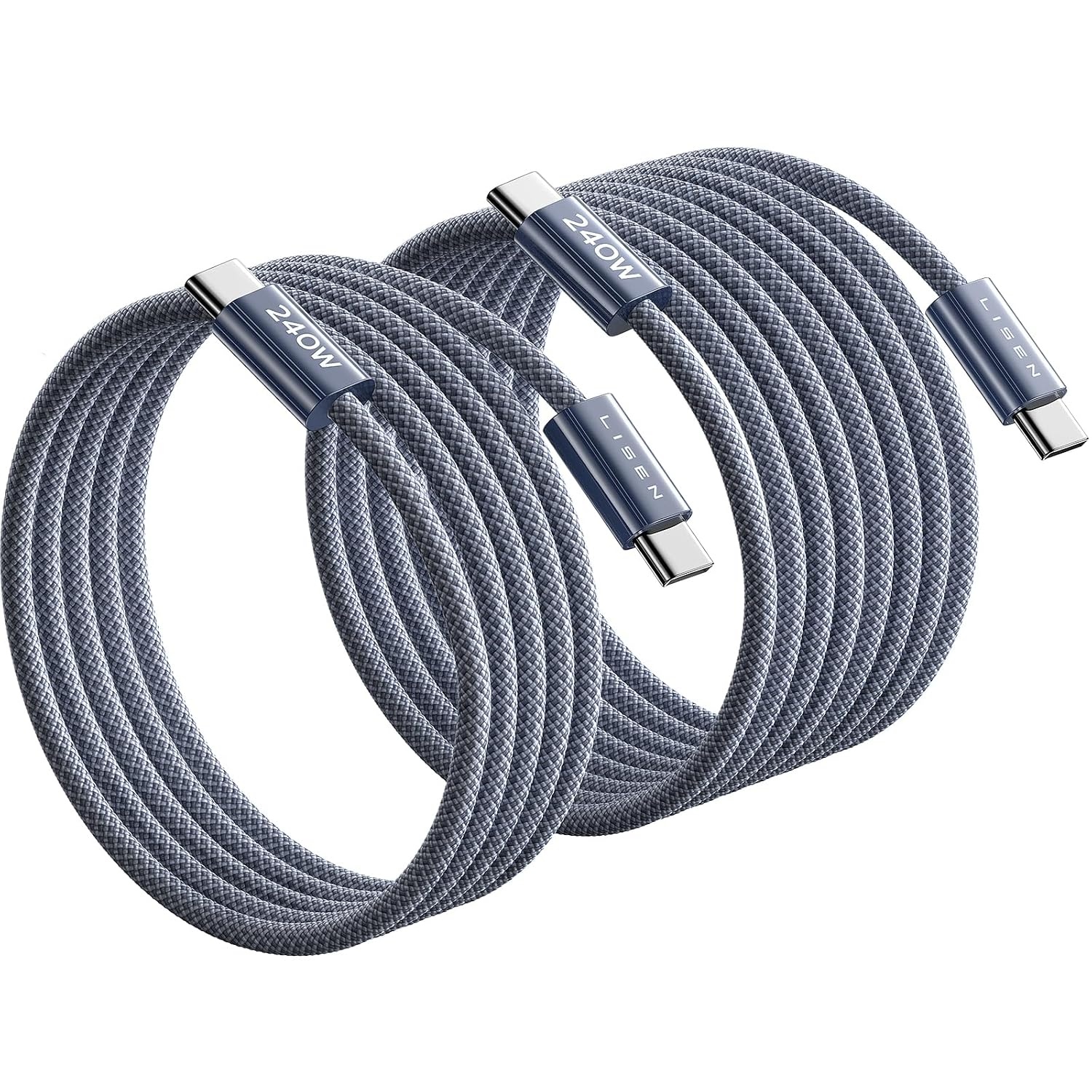 image:imageLISEN 240W Short USB C to USB C Cable 15FT1 5FTMidnight
