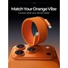 LISEN 240W Short USB C to USB C Cable (1.5FT+1 5FT)(Orange)