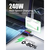 LISEN USB C to USB C Cable Fast Charging Cords 240W Type C Charger Fast Charging Cord Type C Cable for iPhone 16 15 iPad MacBook Pro Air Samsung S25 Switch,10ft+10ft/2 Pack/Black