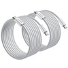 LISEN 240W Short USB C to USB C Cable (1.5FT+1 5FT)(White)