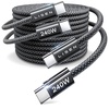 LISEN USB C to USB C Cable Fast Charging Cords 240W Type C Charger Fast Charging Cord Type C Cable for iPhone 16 15 iPad MacBook Pro Air Samsung S25 Switch,10ft+10ft/2 Pack/Black