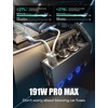 9 in 1 Cigarette Lighter Splitter, 191W Cigarette Lighter Adapter with 2 PD/QC3.0, 24V 12V Independent Switches DC Cigarette Outlet Car Charger for iPhone 17 16 15 14 13 12 and All Road Trip Devices