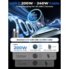 LISEN 200W Car Charger USB C Fast Charge [GaN] PD 140W Fast Car Charger