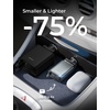 LISEN 72W Retractable Car Charger Ultra-Compact USBC Fast Car Charger(1C Cable-Silver)
