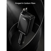LISEN 72W Retractable Car Charger Ultra-Compact USBC Fast Car Charger(Carbon Black)