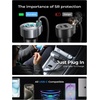 LISEN Car Charger with 45W Built-in USB-C 36 inch Coiled Cable, 90W Multi-Port Fast Charging Cigarette Lighter Adapter for iPhone 17/16/15 Pro Max, Samsung Galaxy S26 Ultra, Black(Black-60inch)