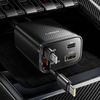 LISEN 72W Retractable Car Charger Ultra-Compact USBC Fast Car Charger(Carbon Black)