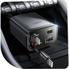 LISEN 72W Retractable Car Charger Ultra-Compact USBC Fast Car Charger(Carbon Grey)