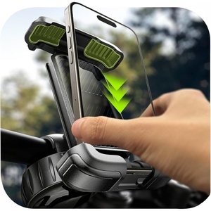 LISEN Bike Phone Holder, [Super Easy Install] Motorcycle Phone Mount Ebike Accessories Bicycle Handlebar Holder Mount Gifts for Adults Kids Men Mountain Mini Bike Scooter Gear Accessories, Black(Black)