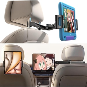 LISEN Car Headrest Tablet Holder – [3 in 1 Extension Arm] Adjustable Tablet Car Mount for Back Seat (4.7-11.9)(4.7-11.9)