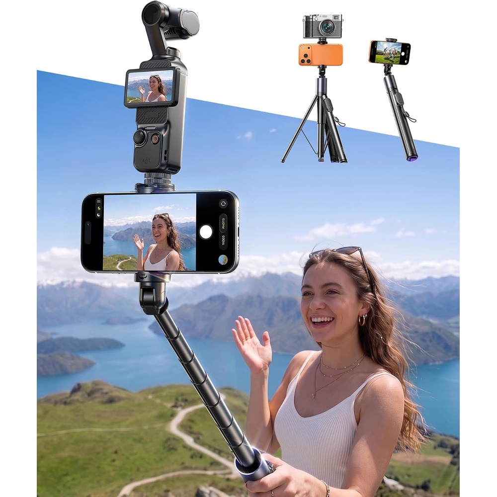 image:imageLISEN Tripod for iPhone 17 Pro Max Selfie Stick with Remote Android 67Black
