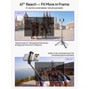 LISEN Tripod for iPhone 17 Pro Max, Selfie Stick with Remote, Android, 67″(Black)