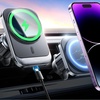 LISEN 15W MagSafe Car Mount Charger, Magnetic Wireless Car Phone Holder(Pearlescent Black)