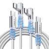 LISEN USB C to USB C Cable (6.6ft, 2 Pack), (60W/3A) USB C Charger Cable Fast Charge Right Angle Compatible with Samsung S23 S22 S21 Note 20 Ultra, iPad Pro 12.9 Air Mini MacBook Air, Pixel，White