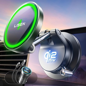 LISEN for Qi2.2 25W MagSafe Car Mount Charger,Magnetic Wireless Car Charger(Black)